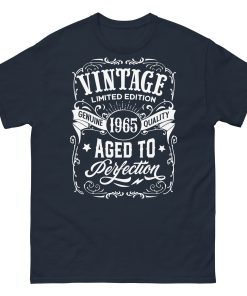 Vintage 1965 Aged To Perfection T-Shirt 1965 Birthday Gift Tee