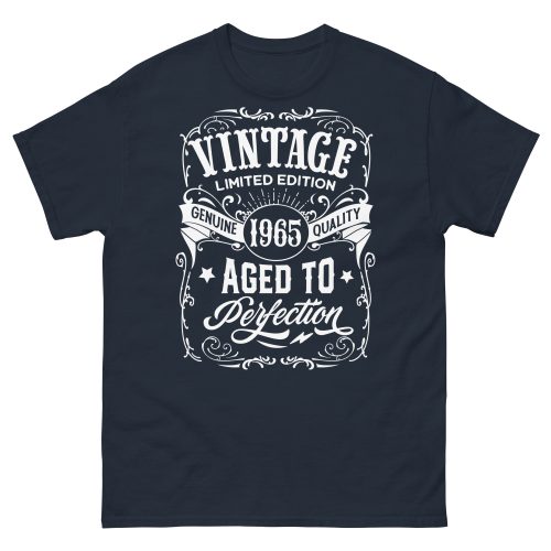 Vintage 1965 Aged To Perfection T-Shirt 1965 Birthday Gift Tee