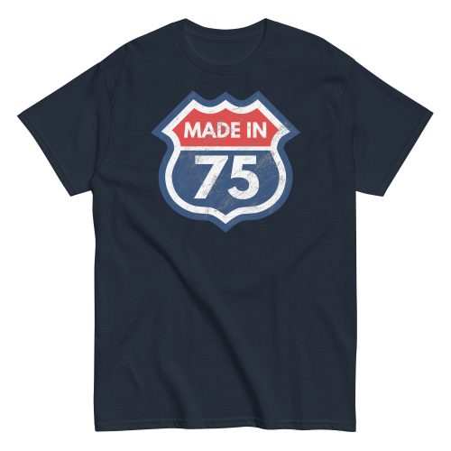 1975 Birthday Year Gift T-Shirt Made in 75 Route Sign
