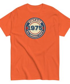 1975 Birthday Gift T-shirt Vintage All Original Parts 50th