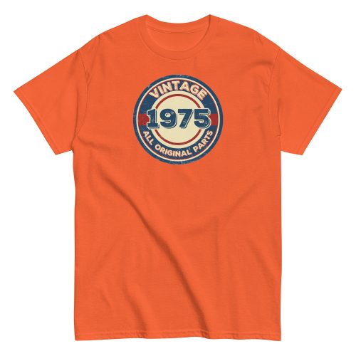 1975 Birthday Gift T-shirt Vintage All Original Parts 50th