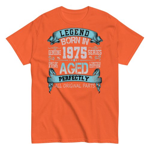 1975 Birthday Year Gift T-shirt Born In 1975 Legend Aged Perfectly