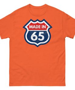 1965 Birthday T-Shirt Gift Made in 65 US Route Sign