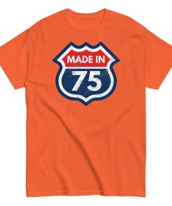 1975 Birthday Year Gift T-Shirt Made in 75 Route Sign