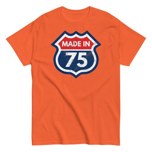 1975 Birthday Year Gift T-Shirt Made in 75 Route Sign