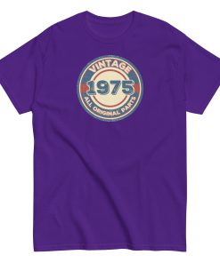 1975 Birthday Gift T-shirt Vintage All Original Parts 50th