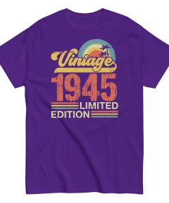 Vintage 1945 T-shirt Design Limited Edition Birth Year Gift