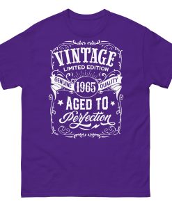 Vintage 1965 Aged To Perfection T-Shirt 1965 Birthday Gift Tee
