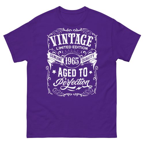 Vintage 1965 Aged To Perfection T-Shirt 1965 Birthday Gift Tee