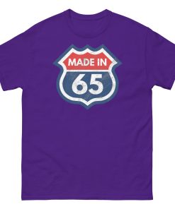1965 Birthday T-Shirt Gift Made in 65 US Route Sign