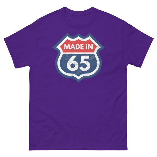 1965 Birthday T-Shirt Gift Made in 65 US Route Sign