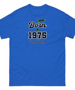 Vintage Born In 1975 Limited Edition T-shirt 50th Birthday Tee