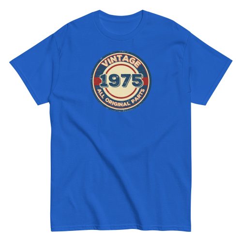 1975 Birthday Gift T-shirt Vintage All Original Parts 50th