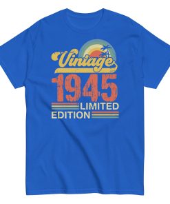 Vintage 1945 T-shirt Design Limited Edition Birth Year Gift