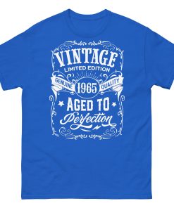 Vintage 1965 Aged To Perfection T-Shirt 1965 Birthday Gift Tee