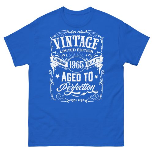 Vintage 1965 Aged To Perfection T-Shirt 1965 Birthday Gift Tee