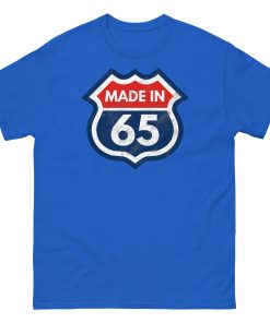 1965 Birthday T-Shirt Gift Made in 65 US Route Sign
