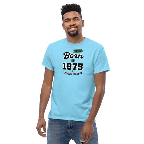 Vintage Born In 1975 Limited Edition T-shirt 50th Birthday Tee