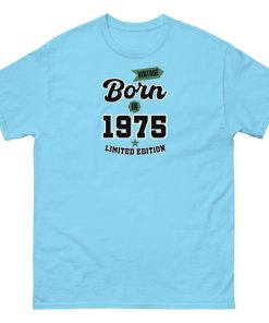 Vintage Born In 1975 Limited Edition T-shirt 50th Birthday Tee