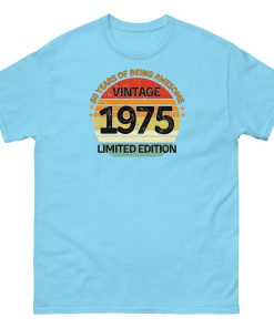 Vintage 1975 Limited Edition T-shirt 50th Birthday Gift