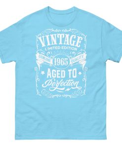 Vintage 1965 Aged To Perfection T-Shirt 1965 Birthday Gift Tee