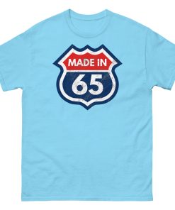 1965 Birthday T-Shirt Gift Made in 65 US Route Sign