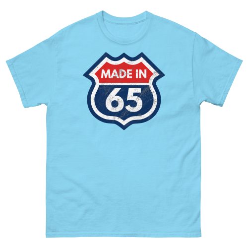 1965 Birthday T-Shirt Gift Made in 65 US Route Sign