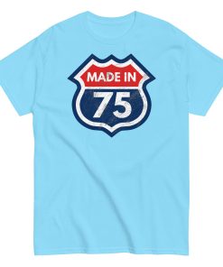 1975 Birthday Year Gift T-Shirt Made in 75 Route Sign