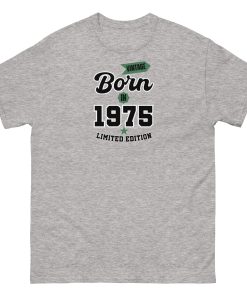 Vintage Born In 1975 Limited Edition T-shirt 50th Birthday Tee