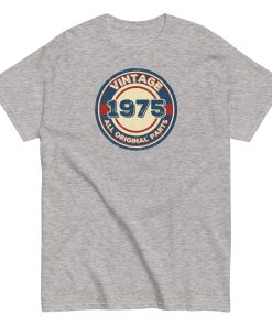 1975 Birthday Gift T-shirt Vintage All Original Parts 50th