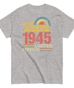 Vintage 1945 T-shirt Design Limited Edition Birth Year Gift