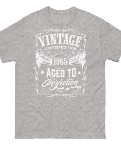 Vintage 1965 Aged To Perfection T-Shirt 1965 Birthday Gift Tee