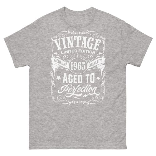 Vintage 1965 Aged To Perfection T-Shirt 1965 Birthday Gift Tee