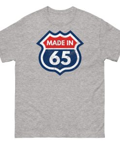 1965 Birthday T-Shirt Gift Made in 65 US Route Sign