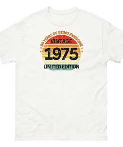 Vintage 1975 Limited Edition T-shirt 50th Birthday Gift