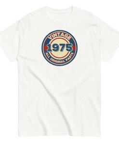 1975 Birthday Gift T-shirt Vintage All Original Parts 50th
