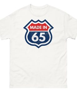1965 Birthday T-Shirt Gift Made in 65 US Route Sign