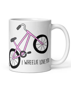 I Wheelie Love You Valentines Mug for Cyclists Fun Gift