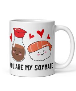You Are My Soy Mate Funny Valentines Mug Sushi