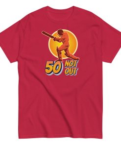 50th Birthday Cricket Gift T-shirt 50 Not Out T-shirt