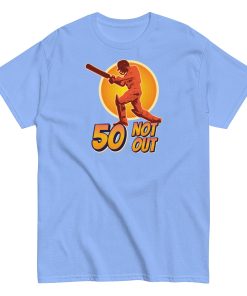 50th Birthday Cricket Gift T-shirt 50 Not Out T-shirt