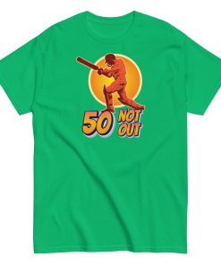 50th Birthday Cricket Gift T-shirt 50 Not Out T-shirt