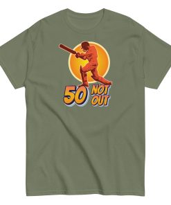 50th Birthday Cricket Gift T-shirt 50 Not Out T-shirt