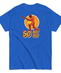 50th Birthday Cricket Gift T-shirt 50 Not Out T-shirt