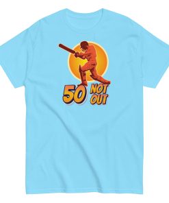 50th Birthday Cricket Gift T-shirt 50 Not Out T-shirt
