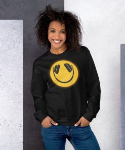 Smiley Face DJ Headphones Sweatshirt