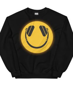 Smiley Face DJ Headphones Sweatshirt