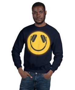 Smiley Face DJ Headphones Sweatshirt