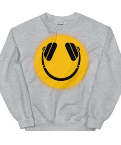 Smiley Face DJ Headphones Sweatshirt