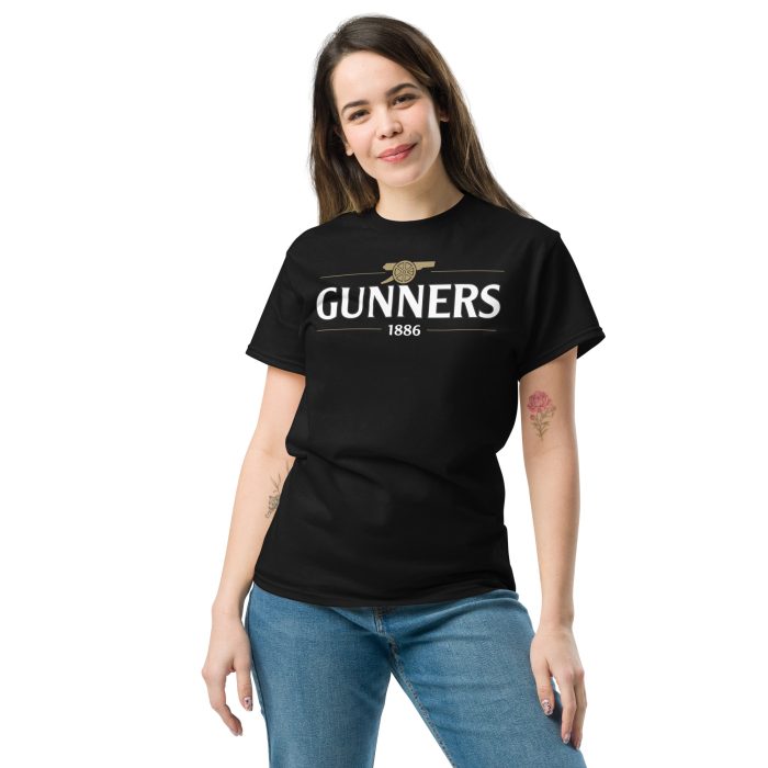 Black gunners t shirt for Arsenal fans